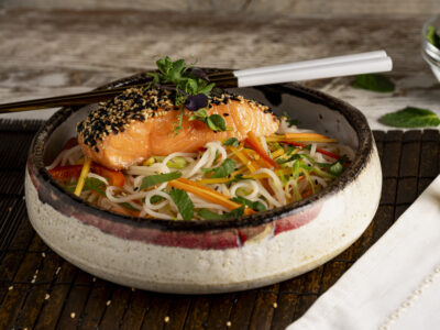 Asian Noodle Salad Salmon 7