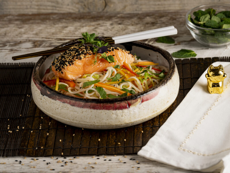 Asian Noodle Salad Salmon 8